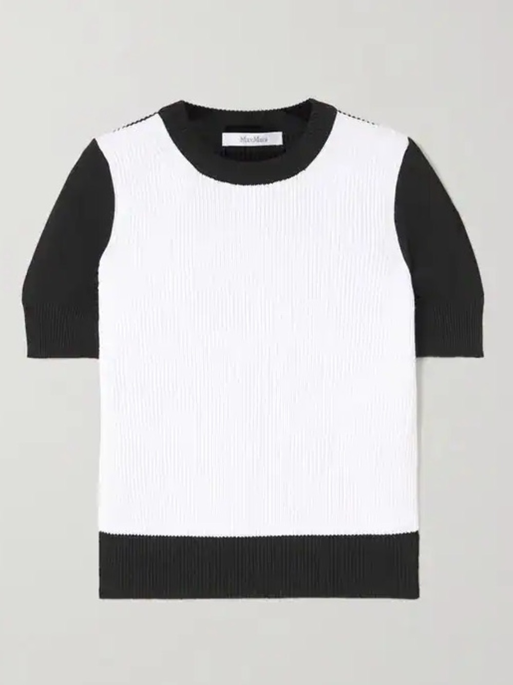MAXMARA corolla colorblock ribbed knit top quiet luxury est size S